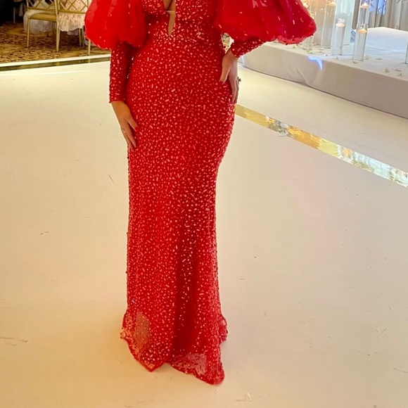 Fjolla Nila, custom made evening gown, size 4-6, worn once, like new - Picture 2 of 4